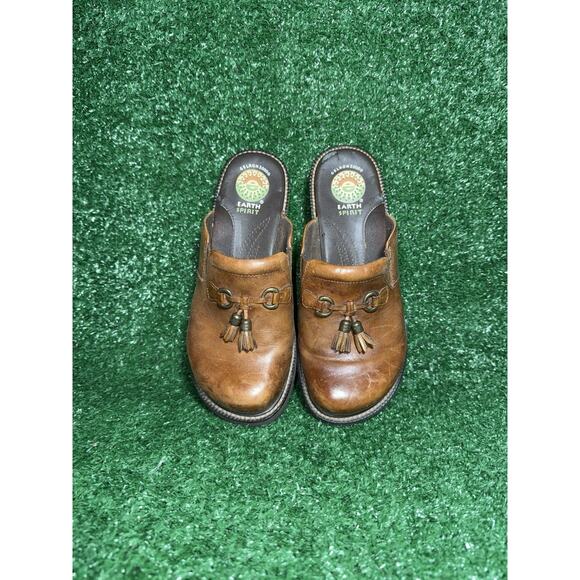 Earth Spirit Women Size 7 Pinewood II Gelron 2000 Slip On Brown‎ Leather Loafers - Picture 5 of 9